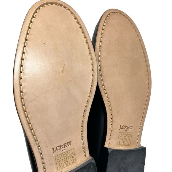 J Crew Penny Loafers Mens 9 Black Leather Sole Business Preppy Luxury Shoes main image 4